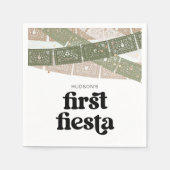 Groen Eerste Fiesta Verjaardagsfeest Servetten (Voorkant)