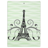 Groen Eiffeltoren Vlaams klembord (Achterkant)