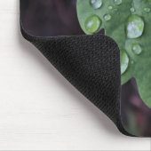 Groen eikenblad in de regen muismat (Hoek)