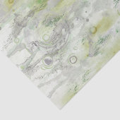 Groen Elegant Abstract Decoupage Vloeipapier Tissuepapier (Detail)