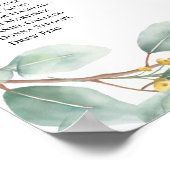 Groen Elegant Alphabet Bruiloft Zitkaarten Poster (Hoek)