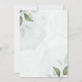 Groen Elegant Bewaar de Datum Kaart Uitnodiging (Achterkant)