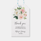 Groen Elegant Bloemen Dank u Cadeaulabel (Voorkant)