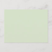 Groen Elegant Bloemen Maid of Honor Uitnodiging Briefkaart (Achterkant)