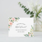 Groen Elegant Bloemen Maid of Honor Uitnodiging Briefkaart (Staand voorkant)