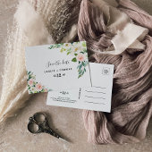 Groen Elegant Bloemen Save the Date Briefkaart