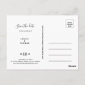 Groen Elegant Bloemen Save the Date Briefkaart (Achterkant)