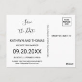 Groen Elegant Bloemen Save the Date Kaart (Achterkant)