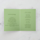 Groen elegant bloemenbruiloft programma (Binnen)