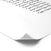 Groen elegant bruiloft zitgrafiek 16 tafels poster (Hoek)