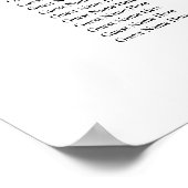 Groen elegant bruiloft zitgrafiek 16 tafels poster (Hoek)