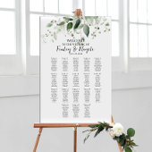 Groen elegant bruiloft zitgrafiek 18 tafels poster