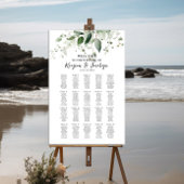 Groen elegant bruiloft zitgrafiek 20 tafels poster