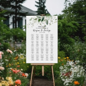 Groen elegant bruiloft zitgrafiek 20 tafels poster