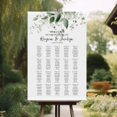 Groen elegant bruiloft zitgrafiek 20 tafels poster