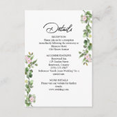 Groen Elegant en mooi bloemenhuwelijk Informatiekaartje (Voorkant)