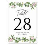 Groen Elegant en mooi bloemenhuwelijk Kaart (Achterkant)