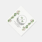 Groen Elegant en mooi bloemenhuwelijk Servet (Hoek)