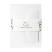 Groen Elegant en mooi bloemenhuwelijk Uitnodigingen Wikkel (Voorkant Voorbeeld)