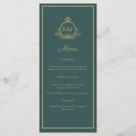 Groen Elegant Golden Calligraphy Wedding Menu