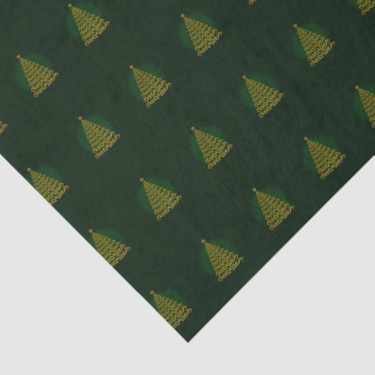 Groen elegant kerstboompapier tissuepapier (Detail)