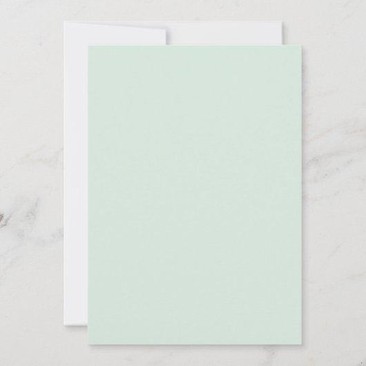 Groen Elegant Klassiek Kruiskrans Doop Kaart (Achterkant)