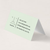 Groen Elegant Minimalistisch Schoonmakend Bedrijf Visitekaartje (Achterkant)