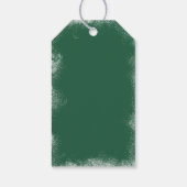 Groen Elegant Script en Foto | Kerstbessen Cadeaulabel (Achterkant)