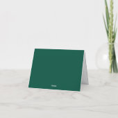 Groen Elegant Script Photo Minimalist Afstuderen Bedankkaart (Achterkant)