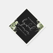 Groen Elegant zwart-wit Vrijgezellenfeest Servet (Hoek)