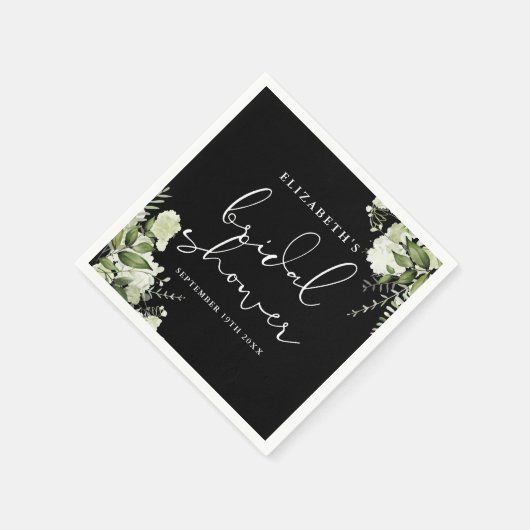 Groen Elegant zwart-wit Vrijgezellenfeest Servet (Hoek)