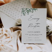 Groen Elegante minimalistische avondreceptie Kaart