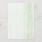 Groen Elegante Romantische Bruiloft Details Informatiekaartje (Achterkant)