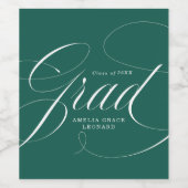 Groen | Eloquentie-Afstuderen Wijn Etiket (Enkel label)