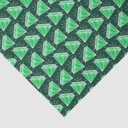 Groen emerald edelstenen grafisch papier (Detail)