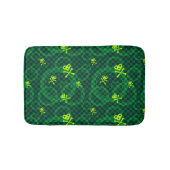 Groen Emo-patroon met cirkels Badmat (Voorkant)