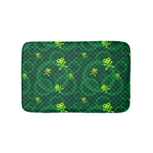 Groen Emo-patroon met cirkels Badmat