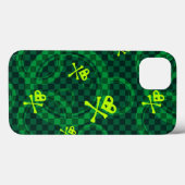 Groen Emo-patroon met cirkels Case-Mate iPhone Case (Achterkant (horizontaal))