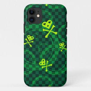 Groen Emo-patroon met cirkels Case-Mate iPhone Case