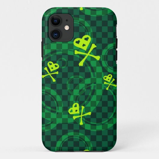 Groen Emo-patroon met cirkels Case-Mate iPhone Case (Achterkant)