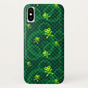 Groen Emo-patroon met cirkels Case-Mate iPhone Case