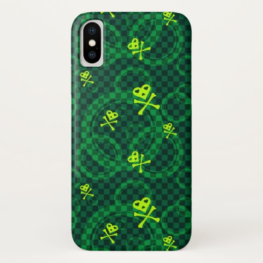 Groen Emo-patroon met cirkels Case-Mate iPhone Case (Achterkant)