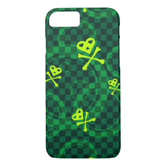 Groen Emo-patroon met cirkels Case-Mate iPhone Case (Achterkant)