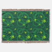 Groen Emo-patroon met cirkels Deken (Voorkant)