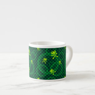 Groen Emo-patroon met cirkels Espresso Kop