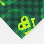 Groen Emo-patroon met cirkels Fleece Deken (Hoek)