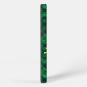 Groen Emo-patroon met cirkels iPhone Hoesje (Rechterkant)