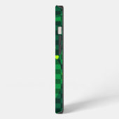 Groen Emo-patroon met cirkels iPhone Hoesje (Linkerkant)