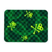 Groen Emo-patroon met cirkels Magneet (Horizontaal)