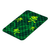 Groen Emo-patroon met cirkels Magneet (Linkerzijde)
